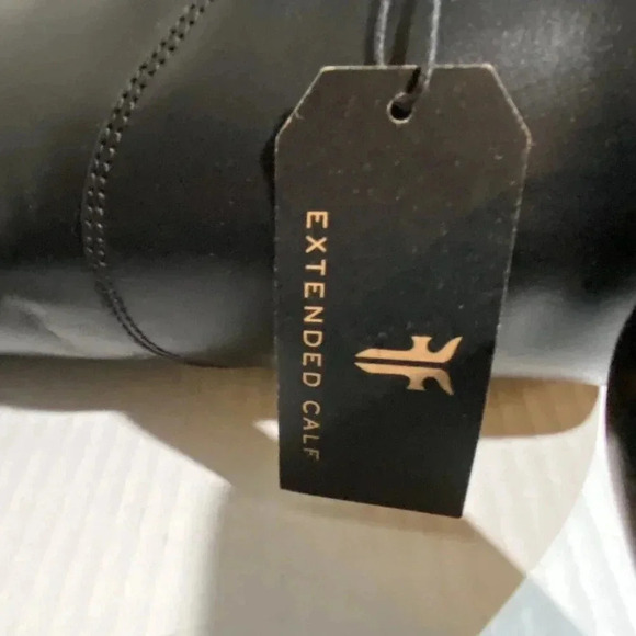 FRYE Melissa Tab Tall Leather Riding Boots Extended Calf(3470110-BKX) 5.5M Black - Picture 14 of 15